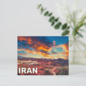 イランの日の入り ポストカード (スタンド正面)