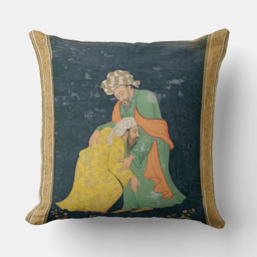 イランの服の人に曲がっているムラー クッション (正面)