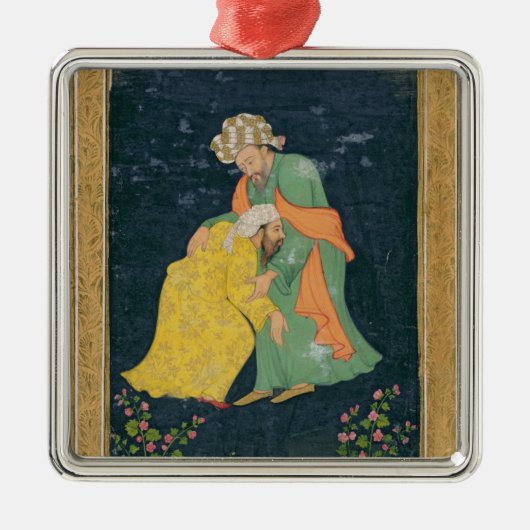 イランの服の人に曲がっているムラー メタルオーナメント (正面)