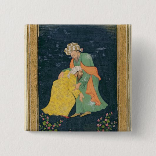 イランの服の人に曲がっているムラー 缶バッジ (正面)