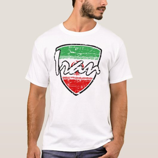 イランの盾のデザイン Tシャツ (正面)