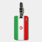 イランの荷物タグ、愛国的なイラン国旗 ラゲッジタグ (正面縦)