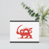 イランの赤いライオン ポストカード (スタンド正面)