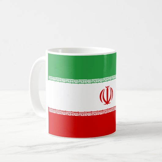 イランの(イランの)旗 コーヒーマグカップ (正面左)