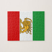 イランの(1964-1980年の) شیروخورشیدのShahの旗 ジグソーパズル (横)