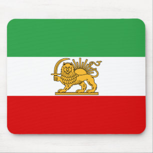イランの(1964-1980年の) شیروخورشیدのShahの旗 マウスパッド