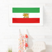イランの(1964-1980年の) شیروخورشیدのShahの旗 横断幕 (インサイチュ)