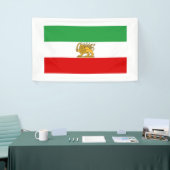 イランの(1964-1980年の) شیروخورشیدのShahの旗 横断幕 (トレードショー)