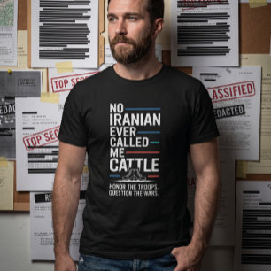 イランへの戦争反対 エプスタイン・ファイル退役軍人Tシャツ Tシャツ