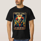 イランへの戦争反対 ネオコン反対 平和 Tシャツ (正面)