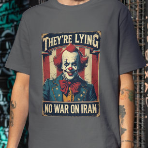 イランへの戦争反対Tシャツ 反ネオコン宣伝シャツ Tシャツ
