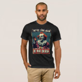 イランへの戦争反対Tシャツ 彼らはまた嘘をついている 反ネオコン Tシャツ (正面フル)