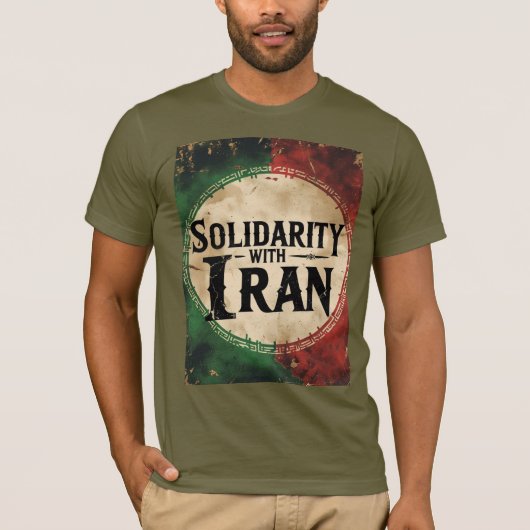 イランアンチ戦争平和統一連帯 Tシャツ (正面)