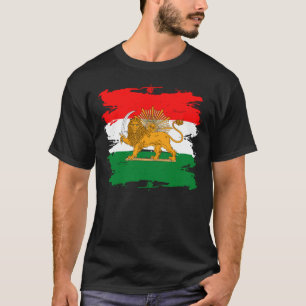イラングランジ国旗とローンエンブレムロゴ Tシャツ