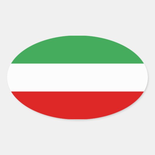 イラントリコラーストライプ 楕円形シール (正面)