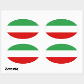 イラントリコラーストライプ 楕円形シール (シート)