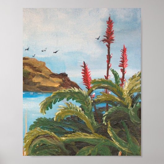 イランドとアニチャの海景。セラミックオーナメント ポスター (正面)