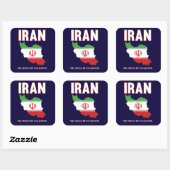 イランプライドイラン国旗の地図ペルシャ スクエアシール (シート)