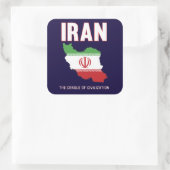 イランプライドイラン国旗の地図ペルシャ スクエアシール (バッグ)
