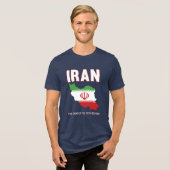 イランプライドイラン国旗の地図ペルシャ トライブレンドTシャツ (正面全面)