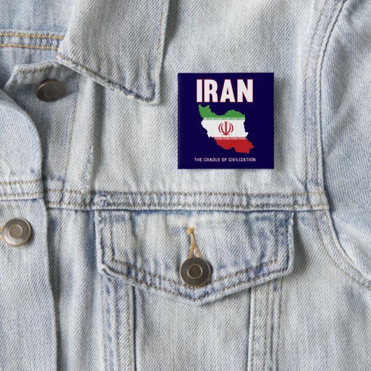 イランプライドイラン国旗の地図ペルシャ 缶バッジ (インサイチュ)