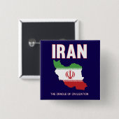 イランプライドイラン国旗の地図ペルシャ 缶バッジ (正面&裏面)
