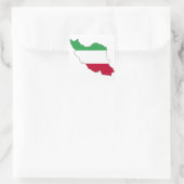 イラン三色国旗の地図 スクエアシール (バッグ)