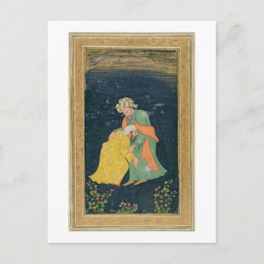 イラン人の服を着た男に向かって下って行くムラー ポストカード (正面)