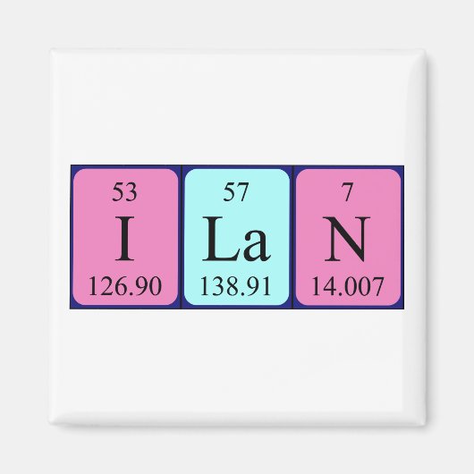 イラン周期表名磁石 マグネット (正面)