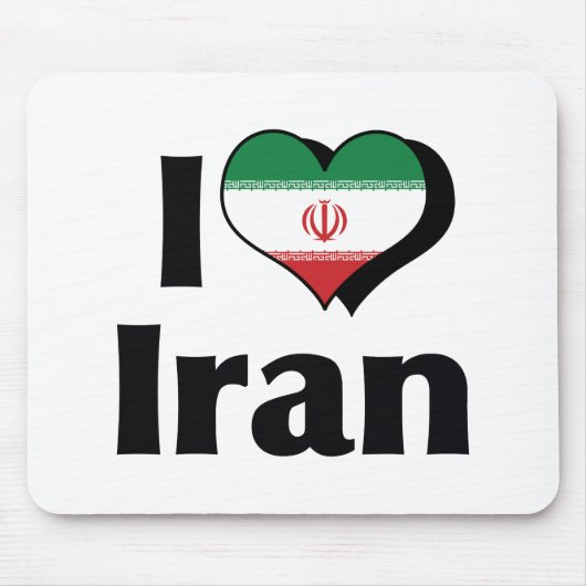 イラン国旗が好き マウスパッド (正面)