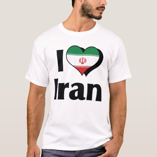イラン国旗が好き Tシャツ (正面)