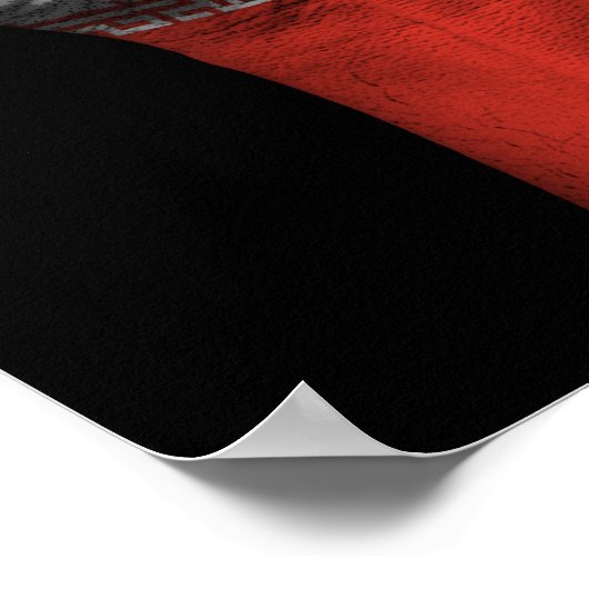 イラン国旗で握り拳を上げる ポスター (角)