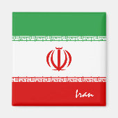 イラン国旗とアジアの休日/スポーツファン マグネット (正面)