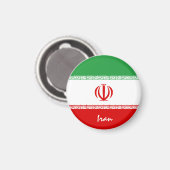 イラン国旗とアジア – 旅行/スポーツファン マグネット (正面/裏面)