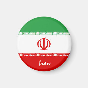 イラン国旗とアジア – 旅行/スポーツファン マグネット