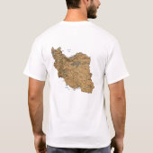 イラン国旗と地図Tシャツ Tシャツ (裏面)