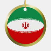 イラン国旗のオーナメント セラミックオーナメント (裏面)