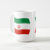 イラン国旗のマグカップ コーヒーマグカップ (正面左)