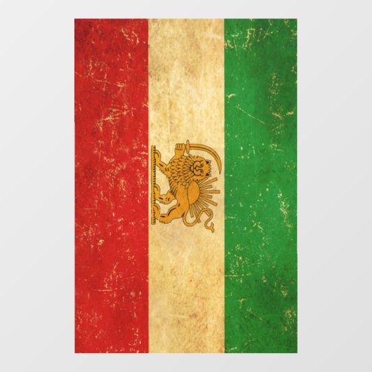 イラン国旗のライオンと日差し ウィンドウサイン (シート)