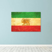 イラン国旗のライオンと日差し キャンバスプリント (インサイチュ (ウッドフロア))