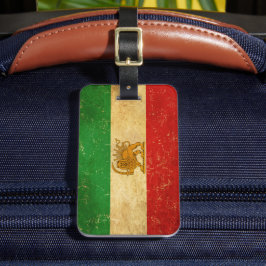 イラン国旗のライオンと日差し ラゲッジタグ