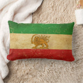 イラン国旗のライオンと日差し ランバークッション (ブランケット)