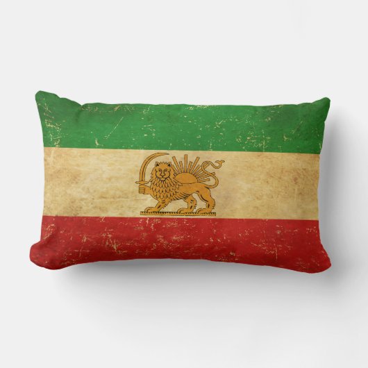 イラン国旗のライオンと日差し ランバークッション (正面)
