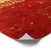 イラン国旗のヴィンテージデザイン ポスター (角)