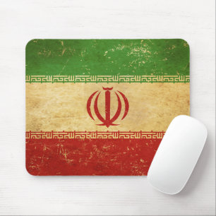イラン国旗のヴィンテージデザイン マウスパッド