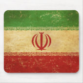 イラン国旗のヴィンテージデザイン マウスパッド (正面)