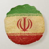 イラン国旗のヴィンテージデザイン ラウンドクッション (裏面)