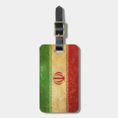 イラン国旗のヴィンテージデザイン ラゲッジタグ (正面縦)