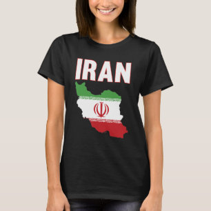 イラン国旗の地図イランプライド Tシャツ