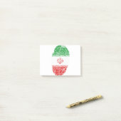 イラン国旗の指紋の国プライドID ポストイット (デスク上)